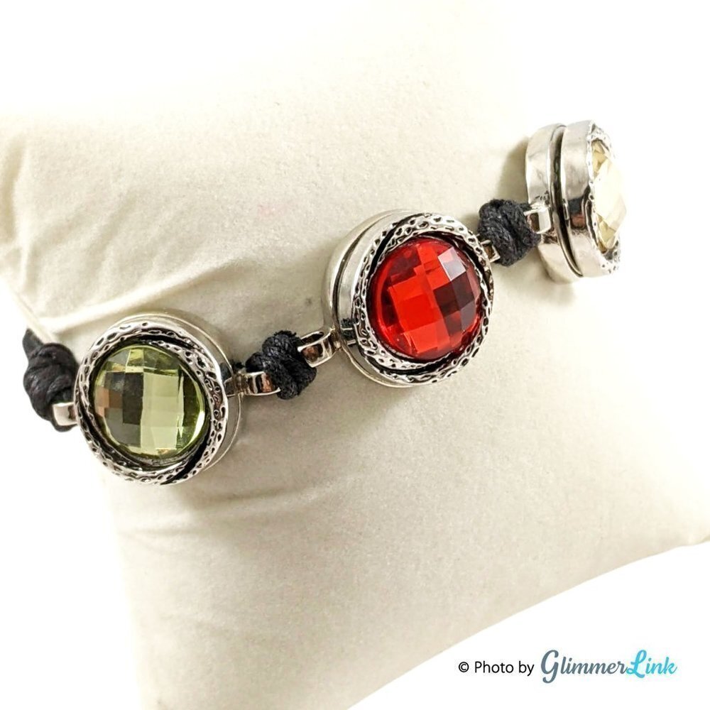 Jewel La La 3 Snap Bracelet & 3 Jeweled Buttons